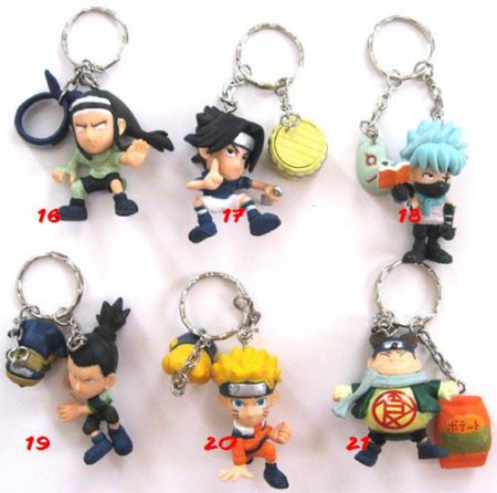 Chaveiros Naruto,chouji,Neji,kakashi,shikamaru e Sasuke